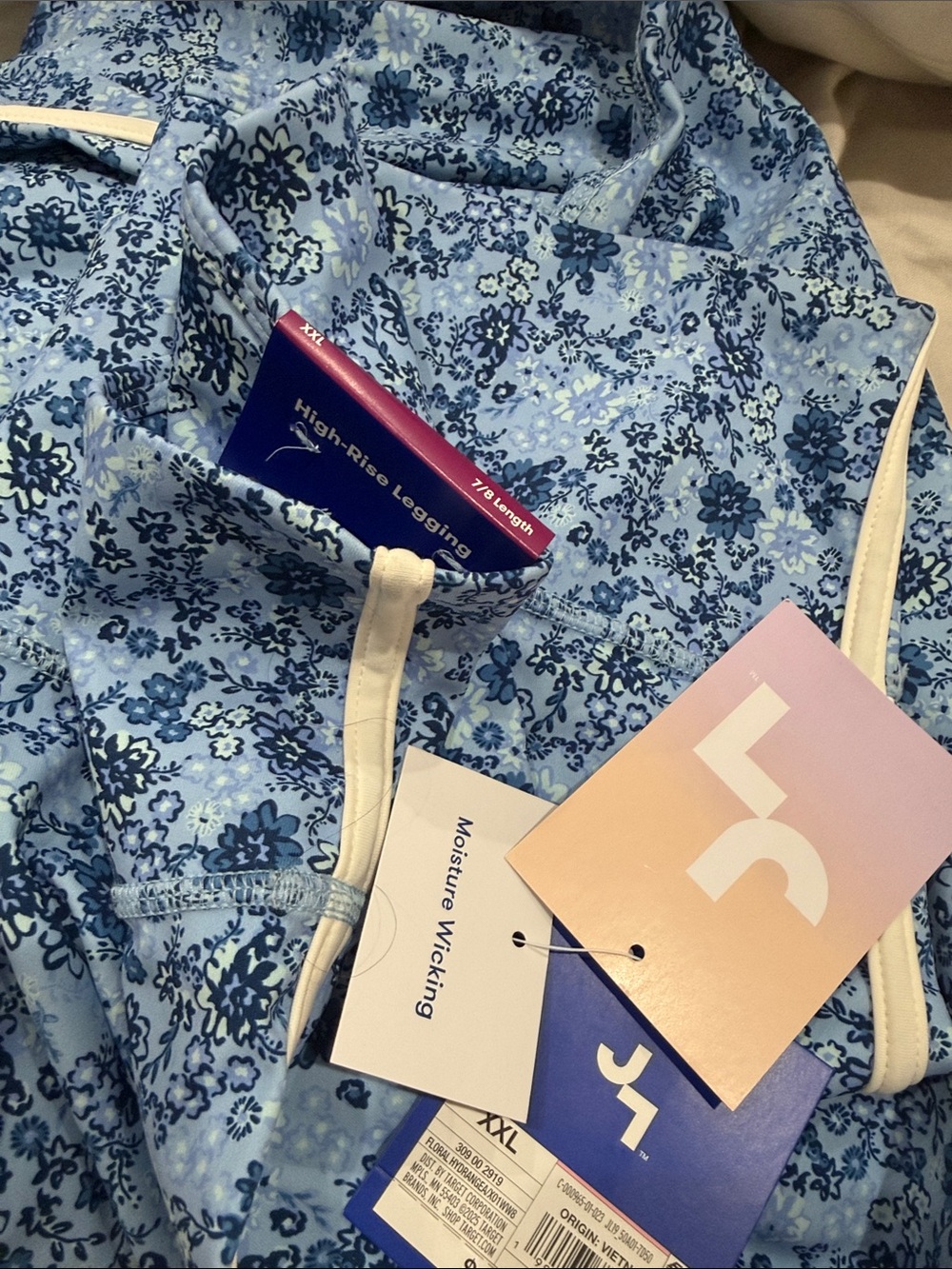 JoyLab Blue Floral High-Waist Leggings size XXL NWT - Picture 4 of 4